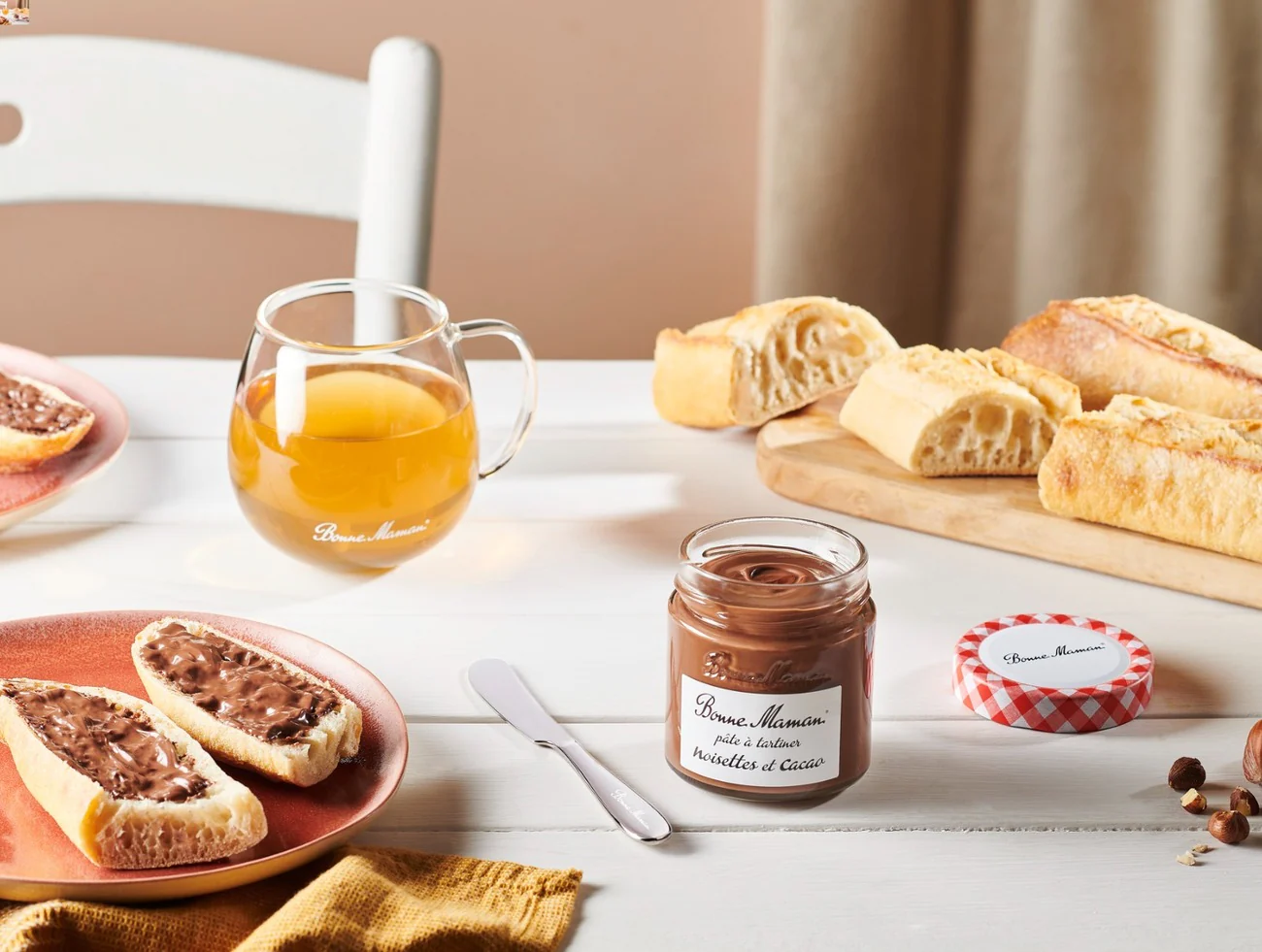 Pâte à Tartiner Noisettes et Cacao et son tartineur en métal - Image 3